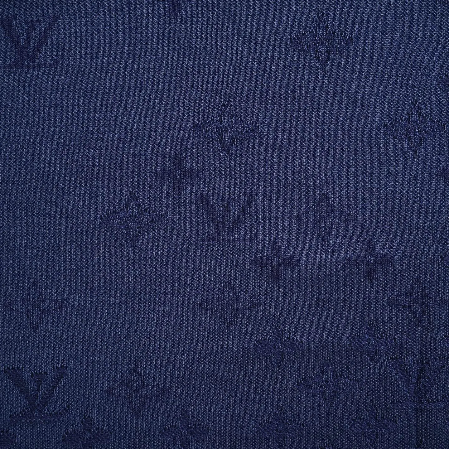 Louis Vuitton/Louis Vuitton 26ss gradient old flower jacquard knitted short sleeves